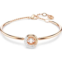 Swarovski - Dextera bangle, Round cut, White, Rose gold-tone plated - 5692259
