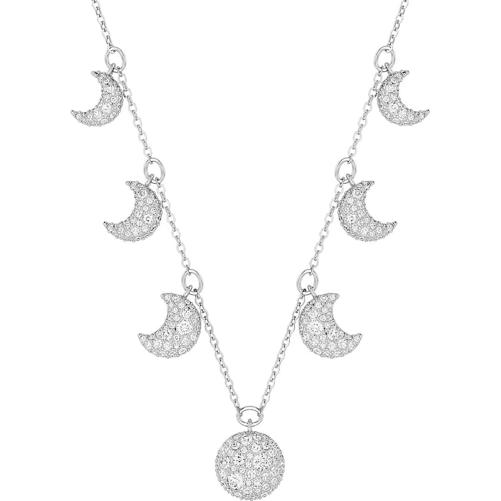 Swarovski  Luna choker, Moon, White, Rhodium plated 5666178 - Discontinued