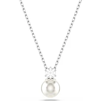 Swarovski - Matrix pendant, Crystal pearl, Round cut, White, Rhodium plated - 5693897