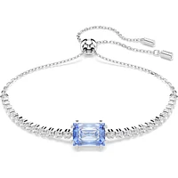 Swarovski Matrix Tennis bracelet, Mixed cuts, Blue, Rhodium plated - 5693412