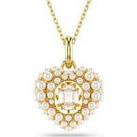 Swarovski -  Hyperbola pendant, Heart, White, Gold-tone plated 5680399