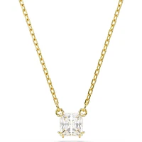 Swarovski - Stilla pendant, Square cut, White, Gold-tone plated - 5693153