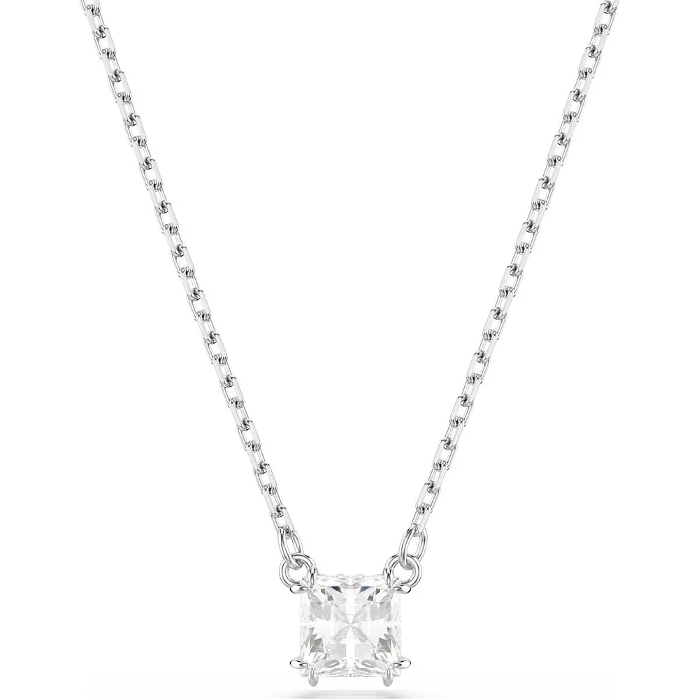 Swarovski - Stilla pendant, Square cut, White, Rhodium plated - 5701903