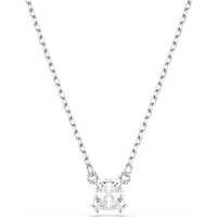 Swarovski - Stilla pendant, Square cut, White, Rhodium plated - 5701903