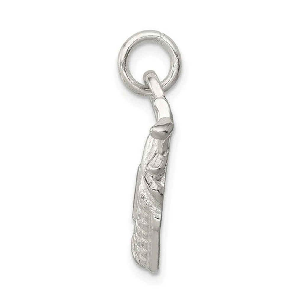 925 Sterling Silver Polished Golf Bag Charm - 22mm x 13mm
