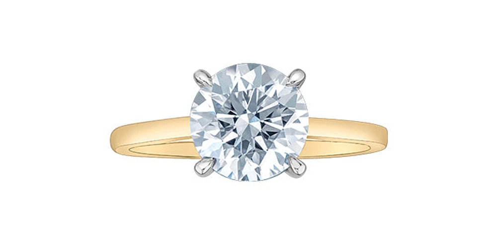 14K Gold 2.00Cttw Lab Grown Round Brilliant Cut Diamond Engagement Ring