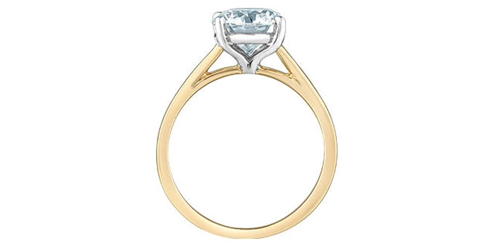 14K Gold 2.00Cttw Lab Grown Round Brilliant Cut Diamond Engagement Ring
