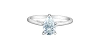 14K Lab Grown 0.50-3.00cttw Four Claw Diamond Ring - Gold / Carat Weight Round Brilliant