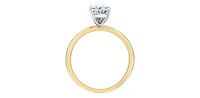 14K Lab Grown Pear Shape Five Claw Diamond Ring