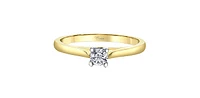 14K Yellow & White Gold 0.20cttw Canadian Diamond Engagement Ring