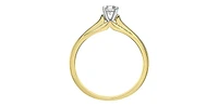14K Yellow & White Gold 0.20cttw Canadian Diamond Engagement Ring