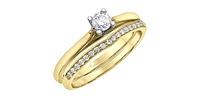 14K Yellow & White Gold 0.20cttw Canadian Diamond Engagement Ring