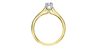 14K Yellow & White Gold 0.25cttw Canadian Diamond Engagement Ring - / 4.5