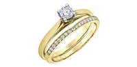 14K Yellow & White Gold 0.25cttw Canadian Diamond Engagement Ring - / 4.5