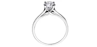 14K White Gold 0.30cttw Canadian Diamond Ring - /