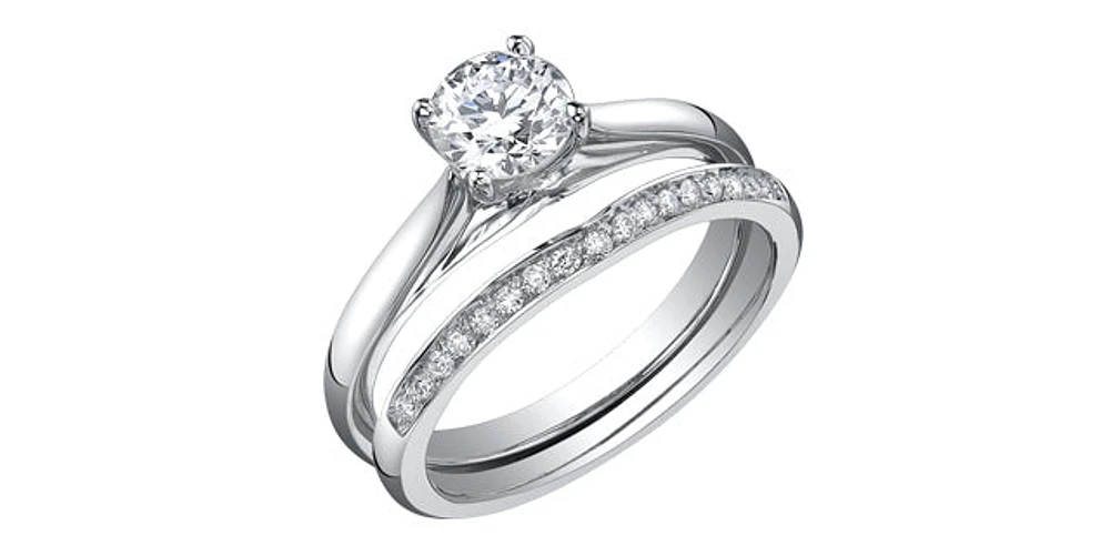 14K White Gold 0.30cttw Canadian Diamond Ring - /