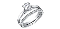 14K White Gold 0.30cttw Canadian Diamond Ring - /