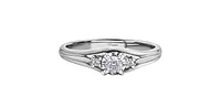 10K White Gold 0.18cttw Canadian Diamond Engagement Ring
