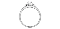 10K White Gold 0.18cttw Canadian Diamond Engagement Ring