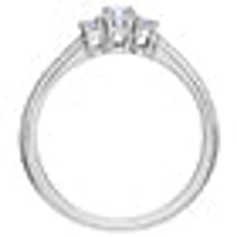 14K White Gold 0.25cttw Diamond Engagement Ring