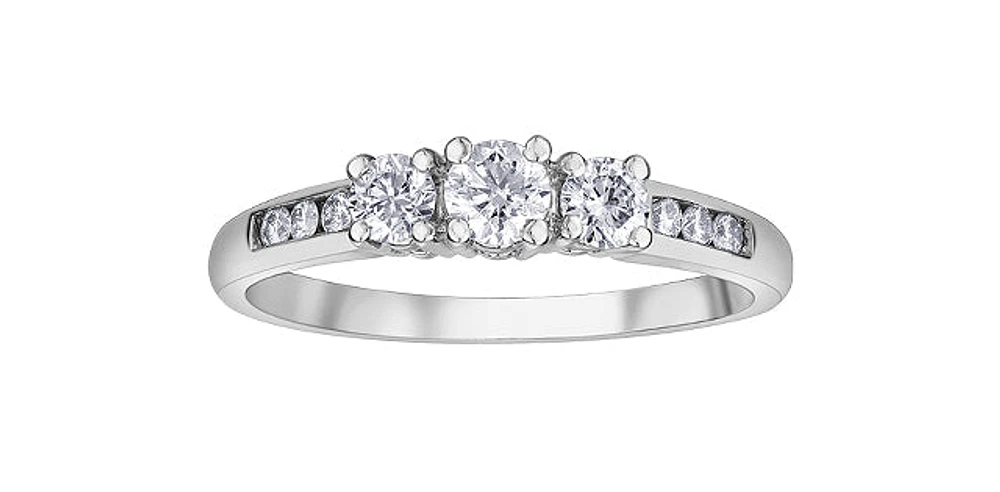 14K White Gold 0.50cttw Diamond Engagement Ring