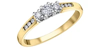 14K Yellow & White Gold 0.33cttw Diamond Engagement Ring