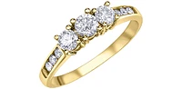 14K Yellow & White Gold 0.75cttw Diamond Engagement Ring