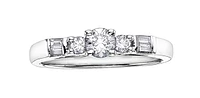 10K White Gold 0.50cttw Canadian Diamond Engagement Ring, Size 6.5