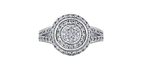 14K White Gold 0.66cttw Diamond Halo Engagement Ring - 4.5 / 14K Rose Gold