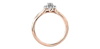 10K Rose Gold 0.30cttw Canadian Diamond Engagement Ring - / White