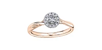 10K Rose Gold 0.30cttw Canadian Diamond Engagement Ring - / White