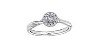 10K White Gold 0.20cttw Canadian Diamond Engagement Ring