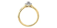 10K Yellow  Gold 0.30cttw Canadian Diamond Engagement Ring, 6.5 - / White