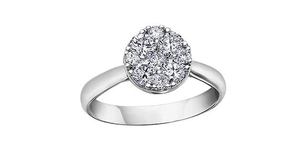 14K White Gold 0.66cttw Diamond Engagement Ring
