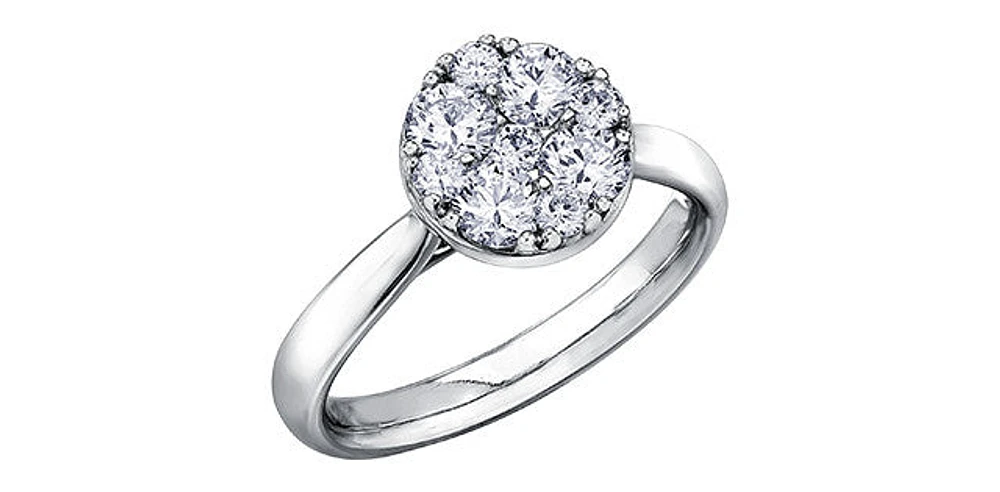 14K White Gold 0.66cttw Diamond Engagement Ring