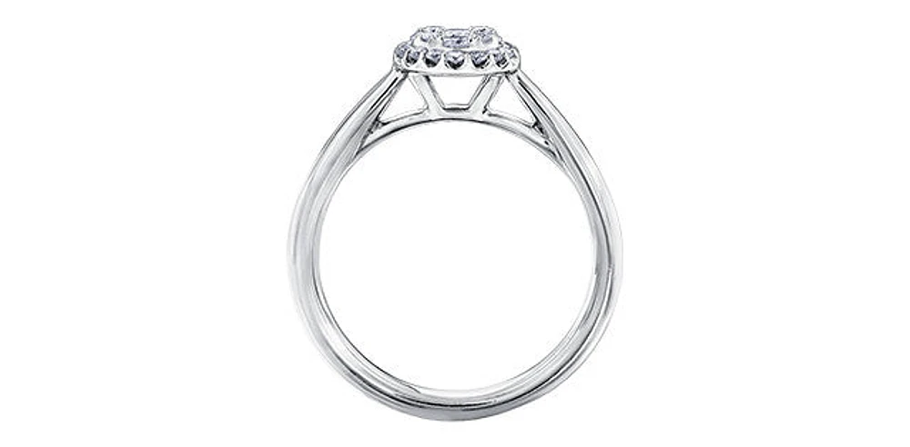 14K White Gold 1.00cttw Diamond Engagement Ring