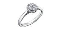 14K White Gold 0.33cttw Diamond Engagement Ring