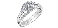 10K White Gold 0.23cttw Canadian Diamond Engagement Ring