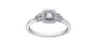 10K White Gold 0.23cttw Canadian Diamond Engagement Ring