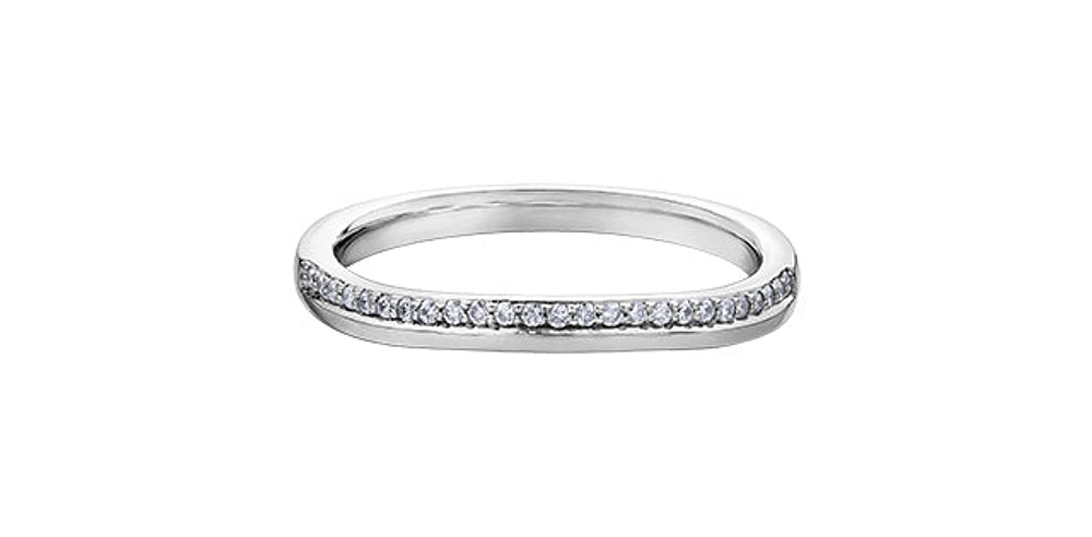 10K White Gold 0.10cttw Diamond Band