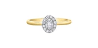 10K Yellow & White Gold 0.20cttw Diamond Engagement Ring