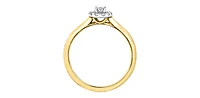 10K Yellow & White Gold 0.20cttw Diamond Engagement Ring