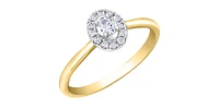 10K Yellow & White Gold 0.20cttw Diamond Engagement Ring