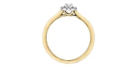 10K Yellow & White Gold 0.19cttw Diamond Engagement Ring