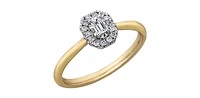 10K Yellow & White Gold 0.19cttw Diamond Engagement Ring