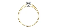 10K Yellow & White Gold 0.11cttw Diamond Engagement Ring
