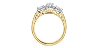 14K Yellow & White Gold 0.60cttw Diamond Engagement Ring