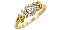 10K Yellow Gold 0.25cttw Canadian Diamond Ring, 6.5 - / 4.5