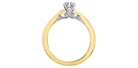 18K Yellow Gold 1.05cttw Round Brilliant Cut Canadian Diamond Engagement Ring - / White