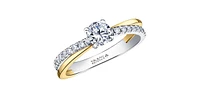 18K Yellow Gold 0.75cttw Round Brilliant Cut Canadian Diamond Engagement Ring